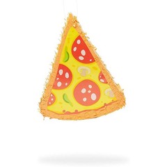 Small Pizza Pinata for Party Decorations Birthday 16.5 x 13.5 x 3 Inches
