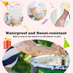 104 PCS Temporary Tattoos for Kids Girls Birthday Party Decorations Unicorns