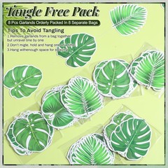 Tropical Garlands 2026 Vbs Party Decorations Rainforest Palm Leaves Garland