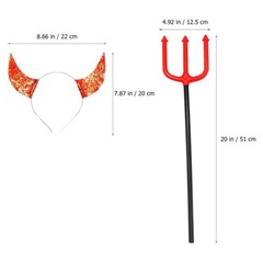 1 Set halloween pitchfork Elegant Masquerade Fancy Dress Party Ox Horns