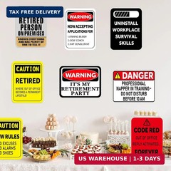 Happy Retirement Party Decorations – 9PCS Signs, Retirement Gifts for Women & Me