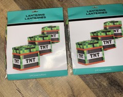 Pixel Party TNT Lanterns – 10 1/2″ x 11″ | 2 Packs Of 3 Pcs Each, 6 Total