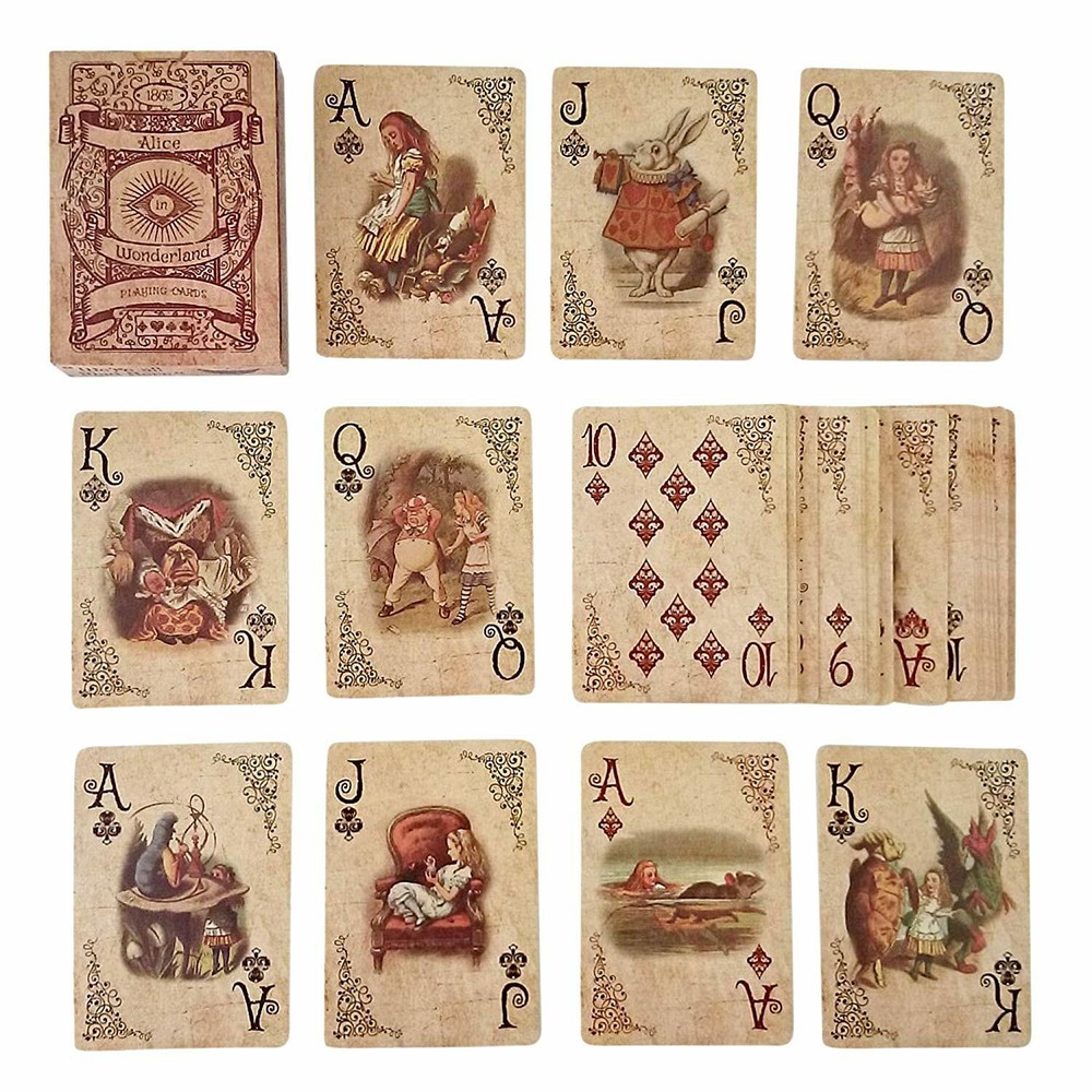 Alice Playing Cards Party Props Decoration Theme Full Set Mad Hatter Tea Party