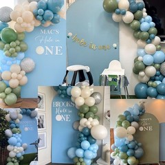 Sage Green Blue Balloons 60 Pcs 12 Inch Dusty Blue Sage Green Cream Balloons …