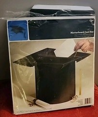 Mortarboard CARD BOX Graduation Graduate Gift BLACK Gold Tassel Party Unused