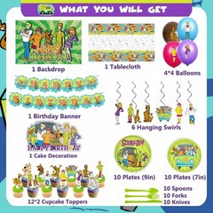 Dog Birthday Party Decorations Supplies, Including Birthday Banner, Tableclot…