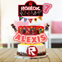 Blox Cake Party Supplies happy birthday centerpiece decoration cupcake toppers