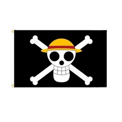 3×5 Ft One Piece Luffy’s Straw Hat Pirate Flag High Quality Polyester Banner