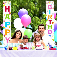 Birthday Decorations Banner, Happy Birthday Door Sign for Men Women Boys Girls I