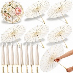 Paper Parasol Set for DIY Decor Photography Props Bridal Weddings 23.6 Inch W…