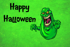 3×6 Slimer vinyl Birthday Banner