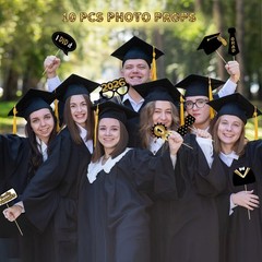 125 PCS Black & Gold Graduation Party Decorations 2026 – Banners, Balloons, Tabl