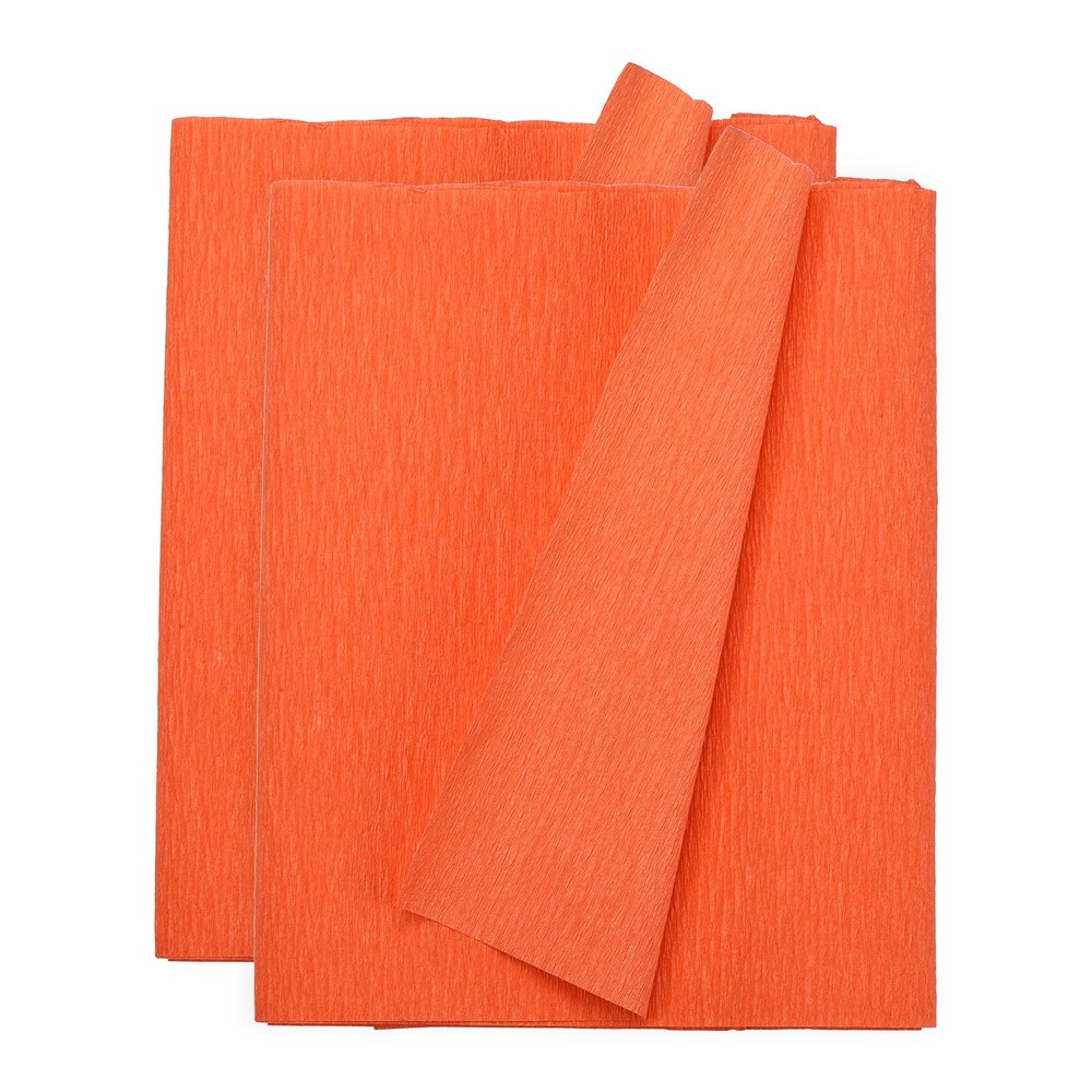 2pcs Crepe Paper Roll Crepe Paper Decoration 8.2ft 7 Inch Orange Red