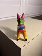 Vintage Miniature Donkey Piñata Multi color Plastic Dollhouse China