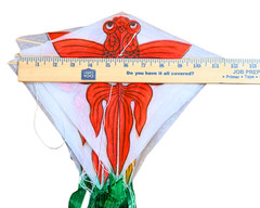 Chinese Decorative Banner 25’L w/10 Kite‑Style Red & Orange Goldfish Green Tails
