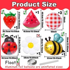 8pcs Picnic Balloons Gingham Balloons Picnic Party Decoration BBQ Themed Part…