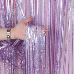 2/3/5 Pcs Metallic Tinsel Foil Fringe Curtain Photo Booth Party Wedding Backdrop