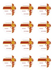 CONFIRMATION CONFIRMACION NAME’S PERSONALIZED STICKER DIFFERENT SIZES NEW !!!