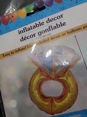 Gold And Black Party Ballons, Tablecover And Inflatable Ring