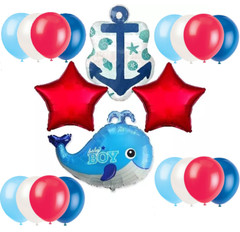 Nautical Baby Shower Decorations Balloons Cups Plates Centerpieces Baby Boy