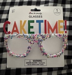 Caketime Sprinkle Party Glasses Birthday Cake Donut Costume Photo Booth New
