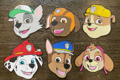 Handmade 12″ Paw Patrol Cardstock wall Decorations! Your choice of size and Pup