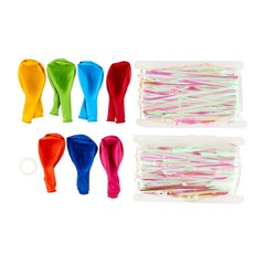 Rainbow Balloon Garland and Fringe Kit, 18 Pieces,