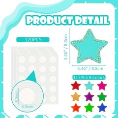 Star Paper Cutouts Assorted Colors Classroom Bulletin Board Decor 117 PCS