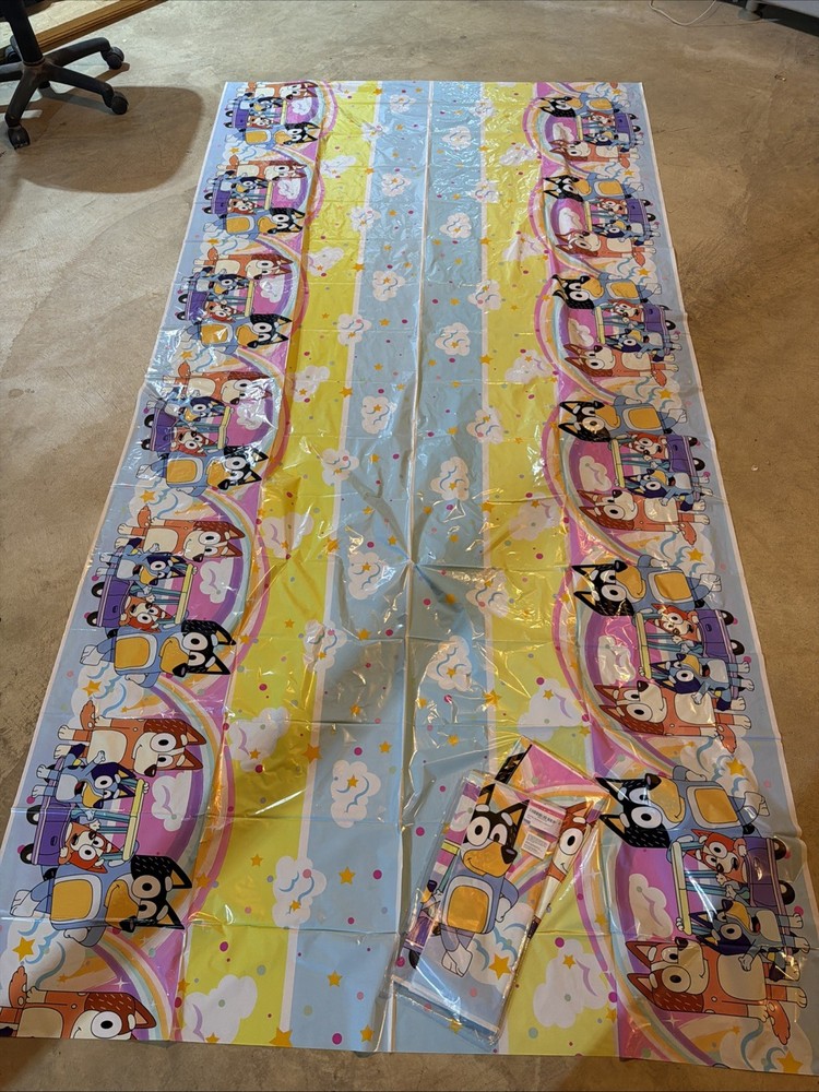 Bluey Birthday Party Tablecloth, Runner Pack Of 3 New