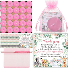 50 Sets Baby Shower Candle Party Favors for Guests Including 50 Pcs Mini Tea …