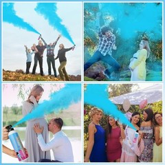 Merear Large Gender Reveal Fire Extinguisher 2 Packs Blue+2 Packs Pink=4packS