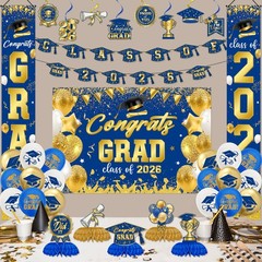 2026 Graduation Decorations Set – Congrats Grad Party Decor with Banner, Back…
