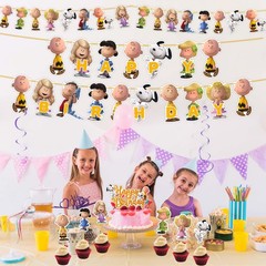 Charlie Broown Theme Party Supplies Decorations Set, Cartoon Inspired Party D…