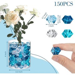 150pcs Premium Acrylic Ice Rocks Decorative Filler Parties Events Centerpieces