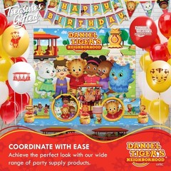 Happy Birthday Banner Pre-strung Party Decorations for Daniel Tiger Themed Party
