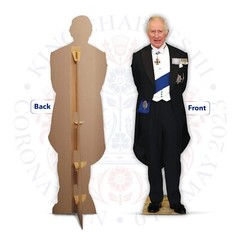 King Charles III Lifesize Cardboard Cut Out Free Standing Great for party photo