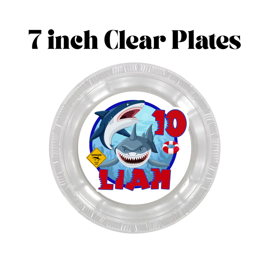 Pink Cherry 7 in Clear Plates Set | Girls Birthday Party Dessert Decor