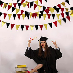 30 Ft Red Black and Gold Party Decorations Hanging Paper Triangle Banner Bunting