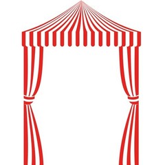 3 Pcs Carnival Party Decorations Circus Tent Awning Halloween Striped Style
