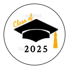 Graduation Class of «year requested» Envelope Seals Stickers labels tags