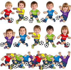 Soccer Player DIY Cutouts – 50Pcs Soccer Players DIY Photo Craft for Kids Sport