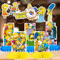 THE SIMPSONS GIFT BOX CAKE TOPPER CUPCAKE BALLOON BANNER SUPPLIES idea theme cup