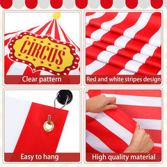 4 Pcs Carnival Circus Tent Decorations Carnival Entryway Door Party Decor Awning