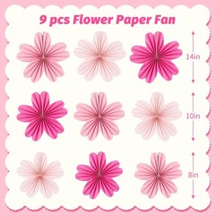 Paper Fans Party Decorations Paper Flowers Decorations for Wall Classroom Flo…