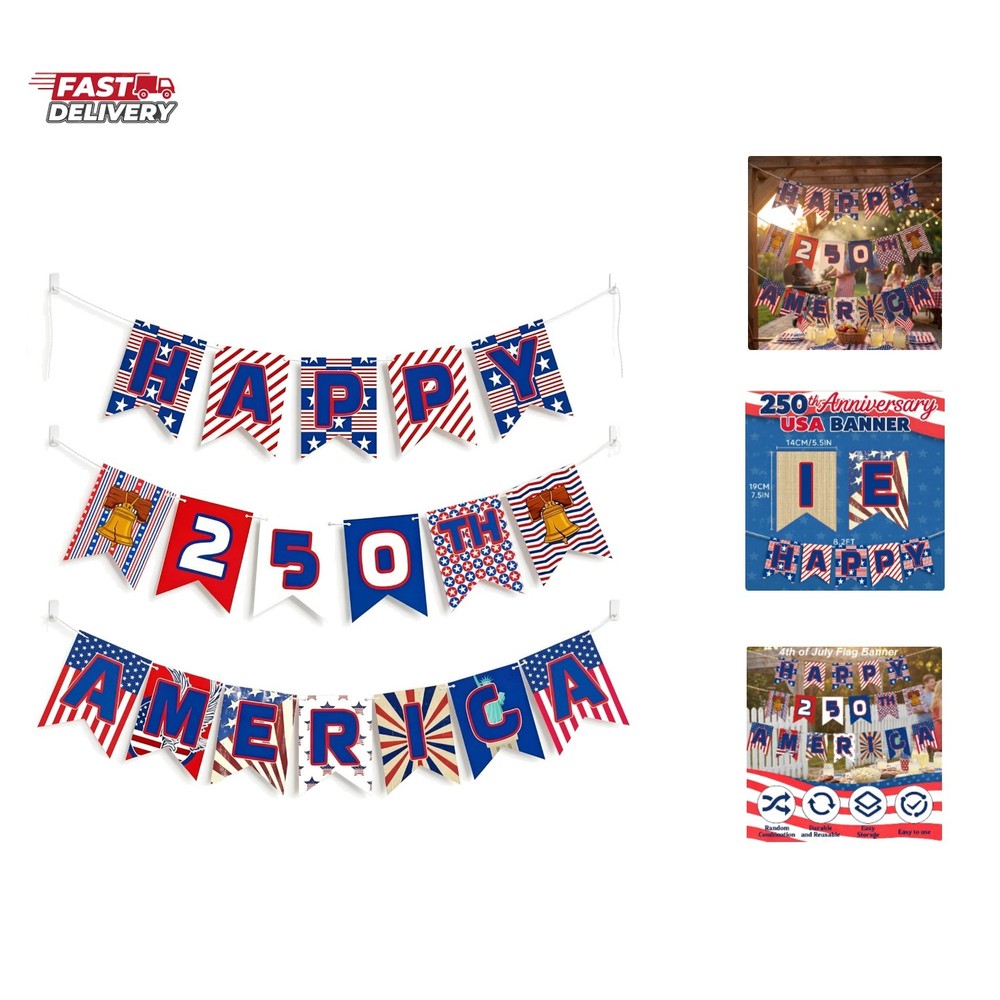 4th of July Decorations – 250 Anniversary Banner for Memorial Day| Fourth of…