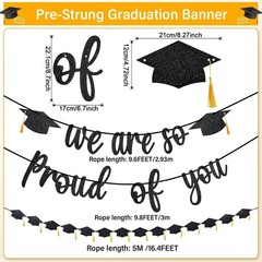 Graduation Banner 2026 Decorations Diploma Tassels Class of 2026 Party Decor