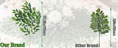 Artificial Italian Ruscus Vines, 3Pcs/75 Silk Vine Garland with Green Leaves,