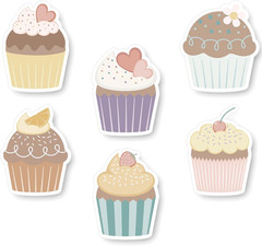 60 Pcs Colorful Cupcake Cutouts for Classroom, Back to School Decorations, Birth