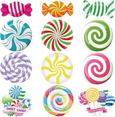 Pasimy 60 Pcs Candy Decorations Candy Cupcake Ice Cream Donut Cutouts Bulletin B
