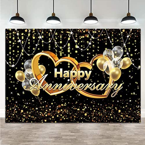 Happy Anniversary Banner Party Decoration Wedding Anniversary Photo Background